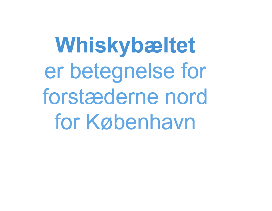Whiskybæltet er betegnelsen for forstæderne nord for København